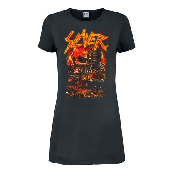 Amplified Womens/Ladies War Skull Slayer T-Shirt Dress