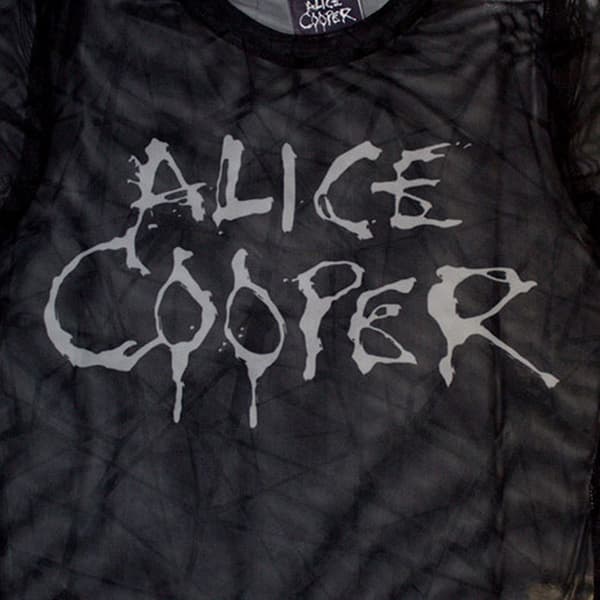 Alice Cooper Womens/Ladies Dripping Logo Mesh Crop Top