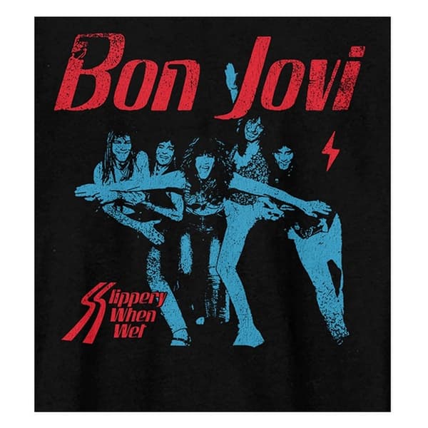 Amplified Unisex Adult Slippery When Wet Bon Jovi T-Shirt