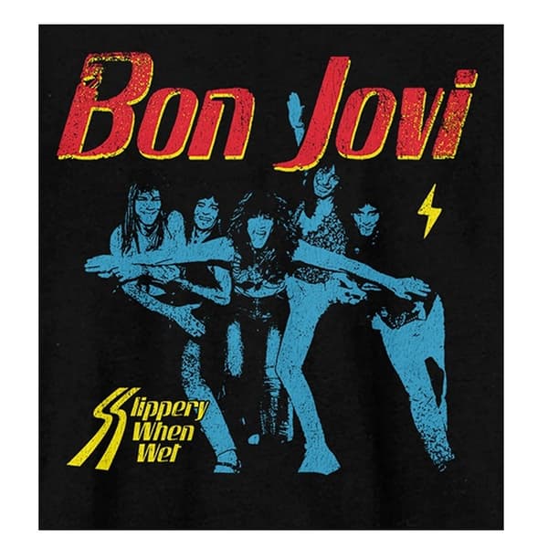 Amplified Unisex Adult Slippery When Wet Bon Jovi T-Shirt