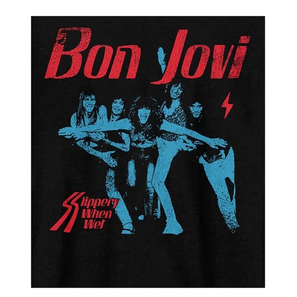 Amplified Unisex Adult Slippery When Wet Bon Jovi T-Shirt