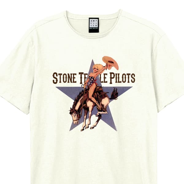 Amplified Unisex Adult Cowboy Star Stone Temple Pilots T-Shirt