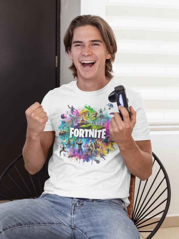 Fortnite t-shirt - super mjuk polyester sports tröja med tryck fram
