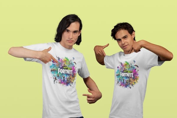 Fortnite t-shirt - super mjuk polyester sports tröja med tryck fram