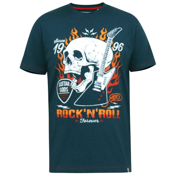 Duke Mens Neal D555 Skull Crew Neck Kingsize T-Shirt