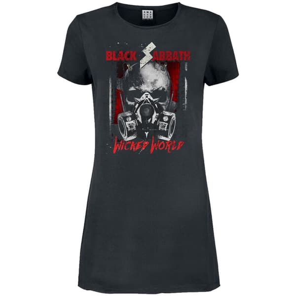 Amplified Womens/Ladies Wicked World Black Sabbath T-Shirt Dress