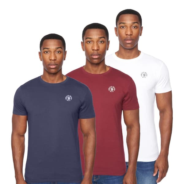 Henleys Mens Calyer T-Shirt (Pack of 3) Multicoloured L