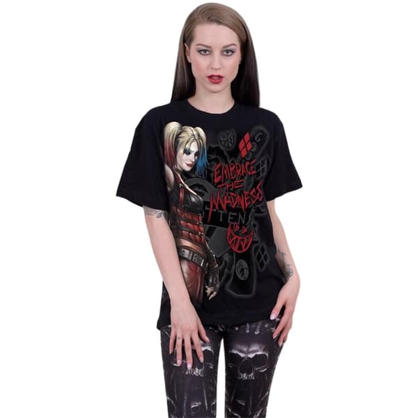 Harley Quinn Unisex Adult Embrace Madness T-Shirt