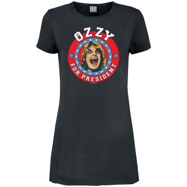 Amplified Womens/Ladies For President Ozzy Osbourne T-Shirt Dress