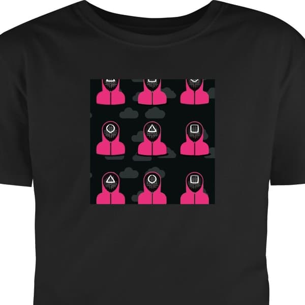 T-shirt för Barn | Klassisk Barn-T-shirt Squid Game Svart 12-13 År