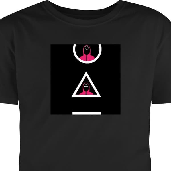 Vuxen-T-shirt | Bekväm T-shirt för Vuxna Squid Game Svart Small