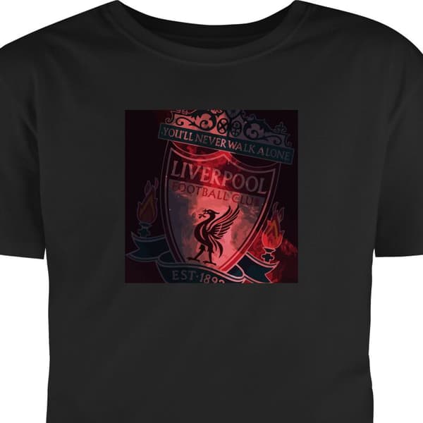 Voksen-T-skjorte | Komfortabel T-skjorte for Voksne Liverpool Svart Stor