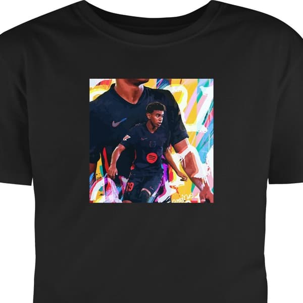 T-shirt för Barn | Klassisk Barn-T-shirt Lamine Yamal Svart 12-13 År