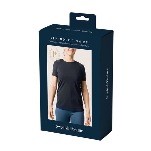 SWEDISH POSTURE T-paita Naiset Reminder Musta L