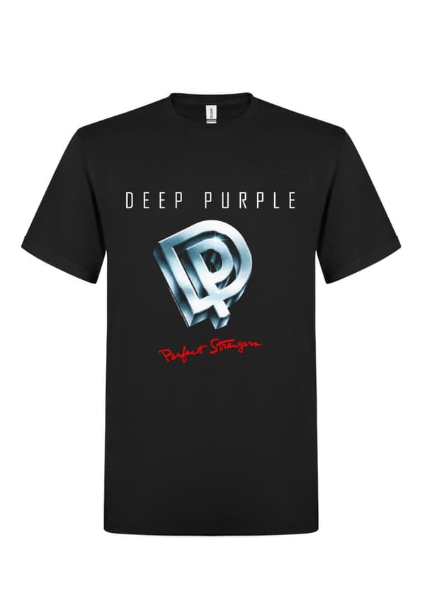 Deep Purple - Perfect Stranger  T-Shirt Sort Large
