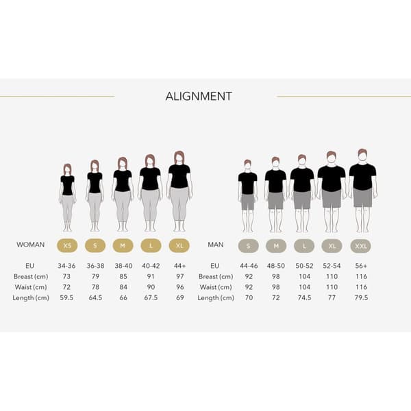 SWEDISH POSTURE T-shirt Dame Alignment Bomull Svart S