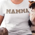 Miniatyrbild 1 av 5: Leopard Mamma T-shirt Sommarmode T-tröja Kortärmad Dam unisex fit tryck