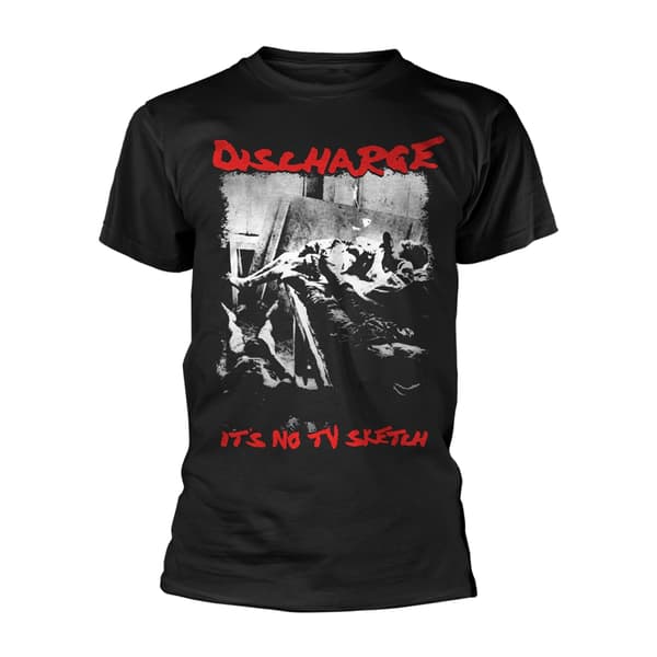 DISCHARGE - T-SHIRT, ITS NO TV SKETCH M