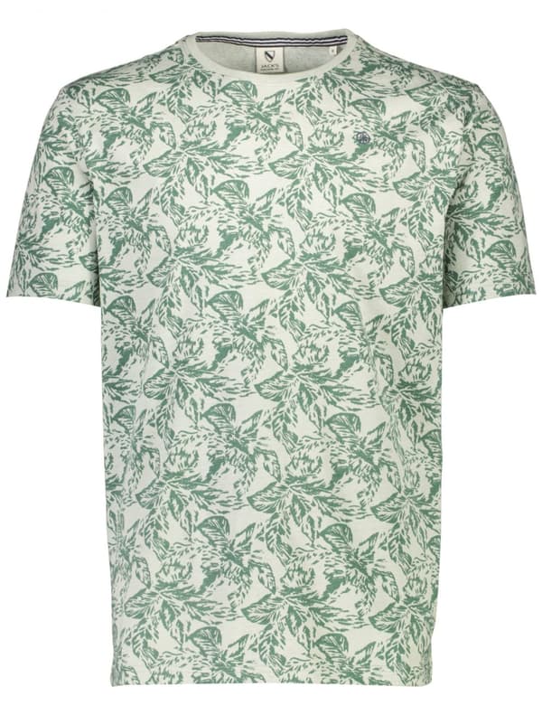 Jacks - T-shirt 3-400099 Bladmönstrad