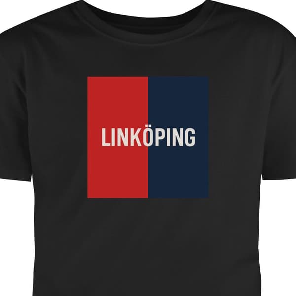 Voksen T-shirt | Behagelig T-shirt til Voksne Linköping – Isho Sort X-Large
