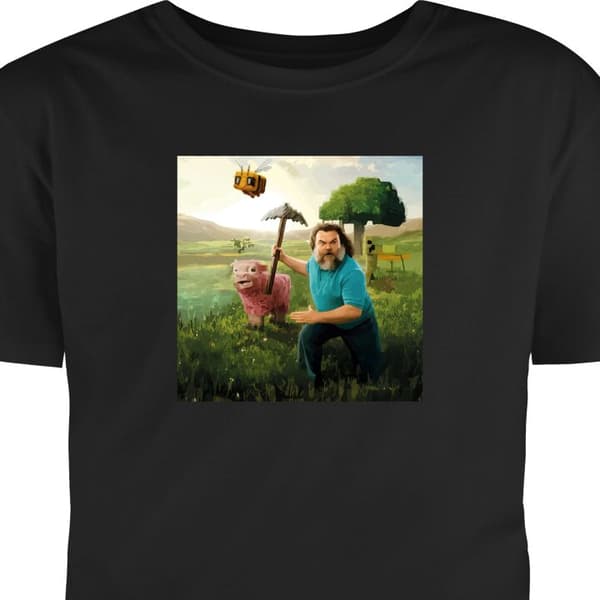 Vuxen-T-shirt | Bekväm T-shirt för Vuxna A Minecraft Movie