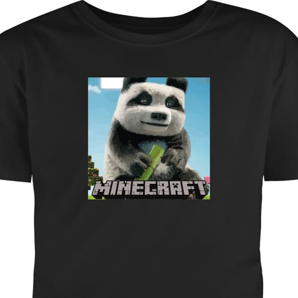 Vuxen-T-shirt | Bekväm T-shirt för Vuxna A Minecraft Movie Svart Small