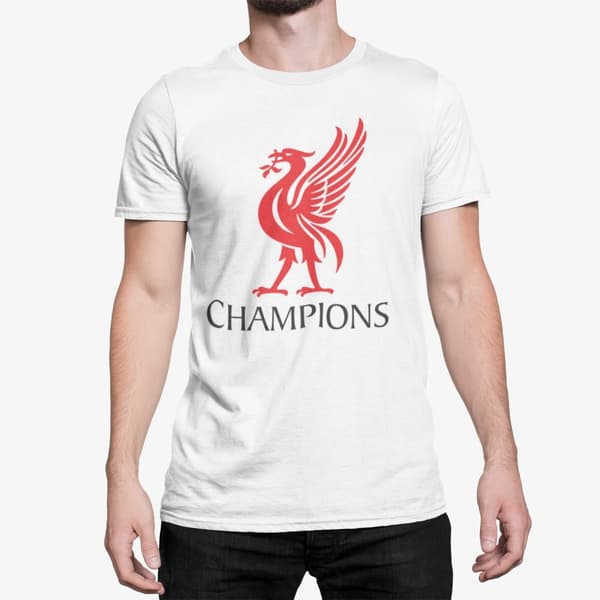 *REA* Liverpool sports t-shirt med Champions logo fram mjuk sportströja YNWA