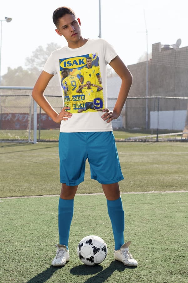 *REA* Sverige Isak T-shit Polyester Sports tröja med tryck fram & bak