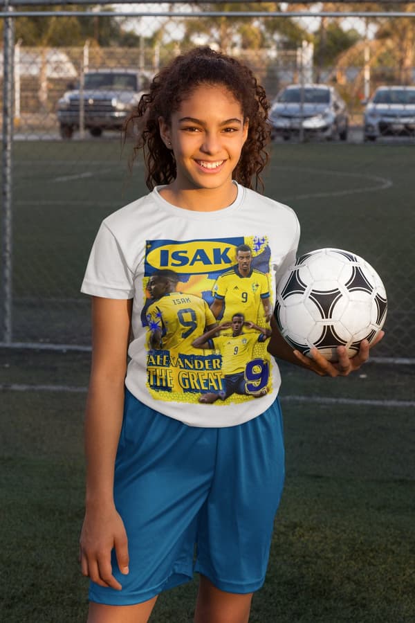 *REA* Sverige Isak T-shit Polyester Sports tröja med tryck fram & bak