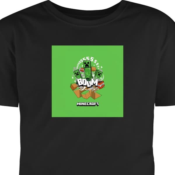 T-skjorte for Barn | Klassisk Barn-T-skjorte Minecraft Boom