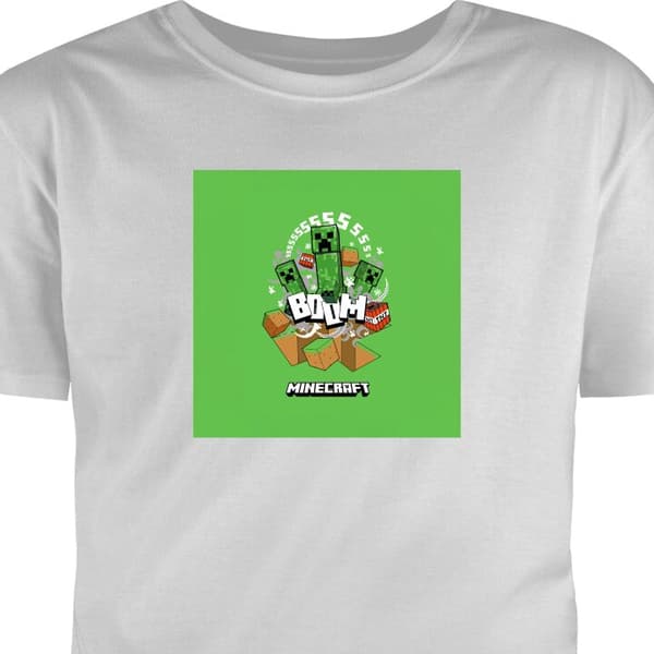 T-skjorte for Barn | Klassisk Barn-T-skjorte Minecraft Boom