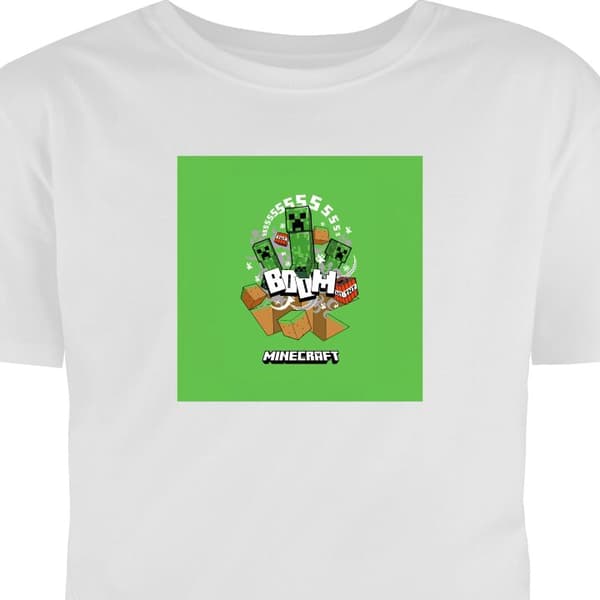T-skjorte for Barn | Klassisk Barn-T-skjorte Minecraft Boom