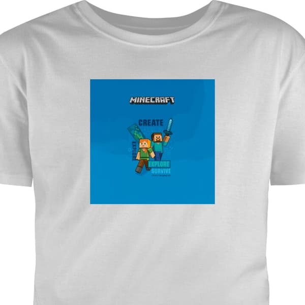 T-paita Lapsille | Klassinen Lasten T-paita Minecraft Luolat