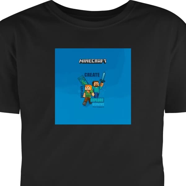 T-paita Lapsille | Klassinen Lasten T-paita Minecraft Luolat