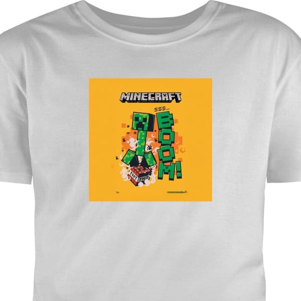 Voksen-T-skjorte | Komfortabel T-skjorte for Voksne Minecraft Boom