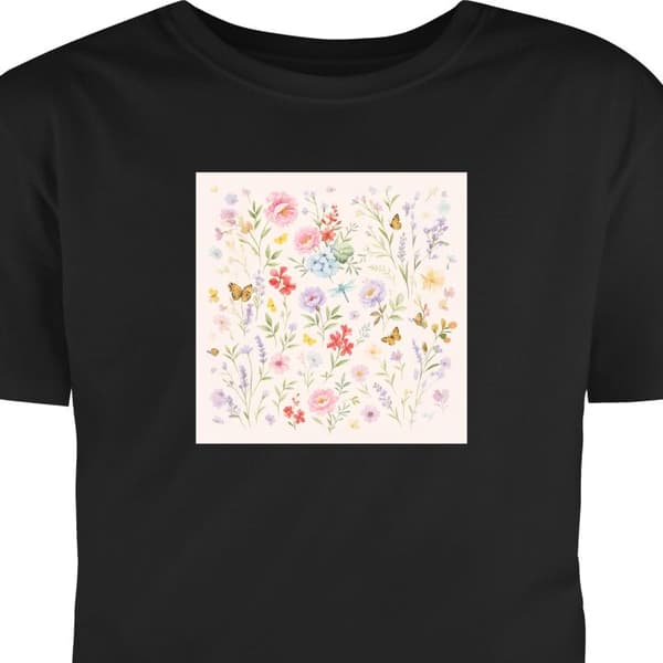Voksen-T-skjorte | Komfortabel T-skjorte for Voksne Blomster