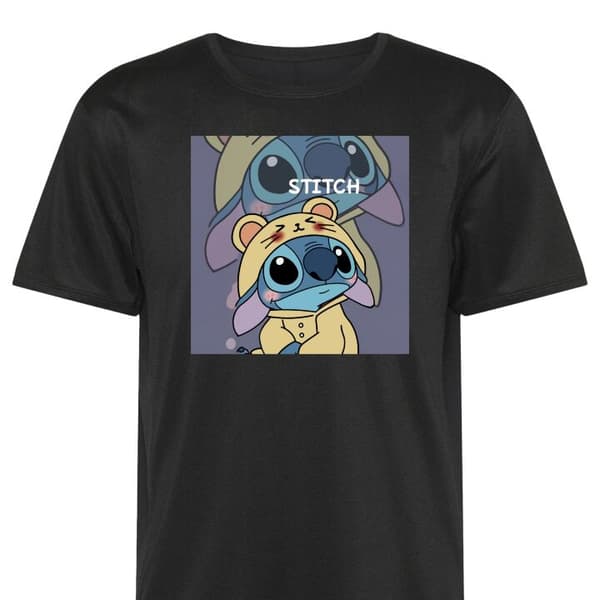 Sport-T-shirt för Vuxen | Bekväm Tränings-T-shirt Stitch Svart XX-Large