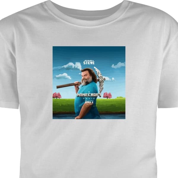T-shirt til Børn | Klassisk Børne T-shirt En Minecraft Film
