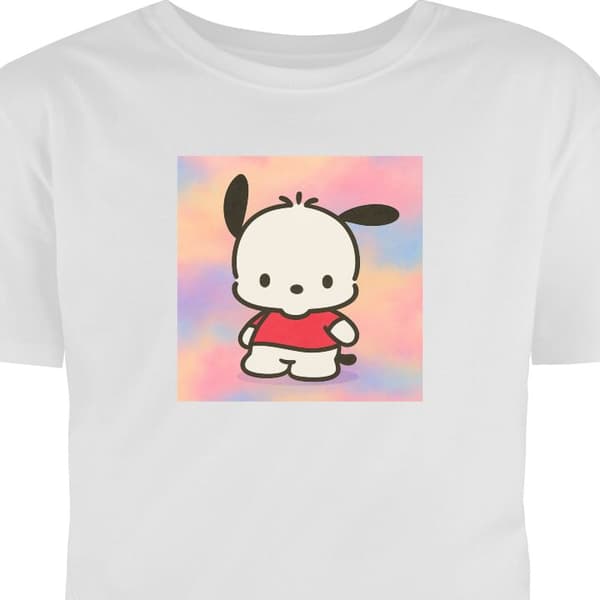 T-shirt til Børn | Klassisk Børne T-shirt Kawaii Sanrio Pochacco