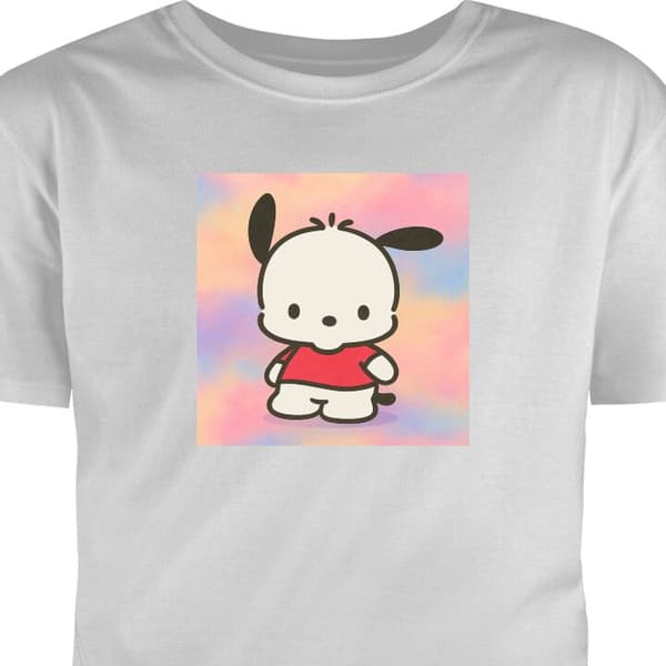 T-shirt til Børn | Klassisk Børne T-shirt Kawaii Sanrio Pochacco