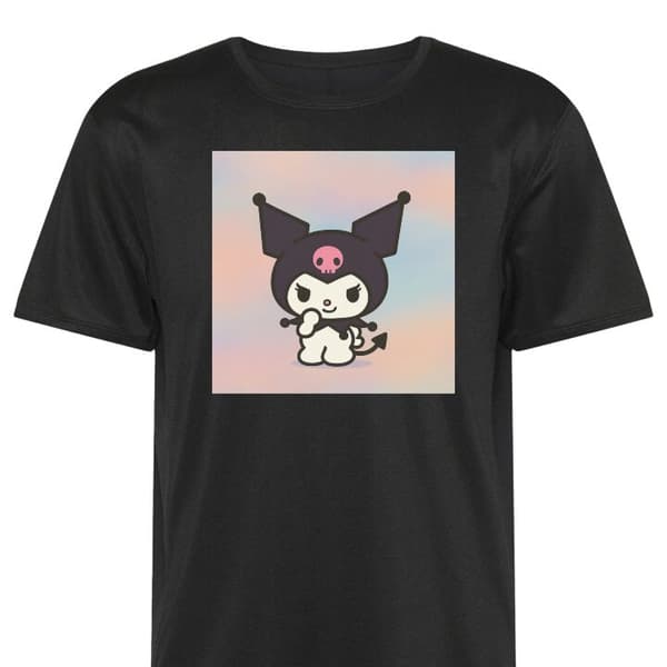 Sport-T-shirt för Vuxen | Bekväm Tränings-T-shirt Kawaii Sanri Svart Medium