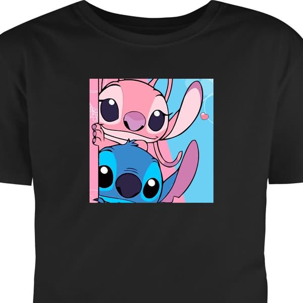 T-skjorte for Barn | Klassisk Barn-T-skjorte Stitch & Angel