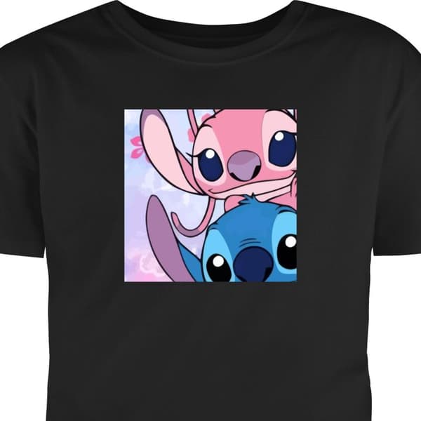 T-shirt til Børn | Klassisk Børne T-shirt Stitch & Angel