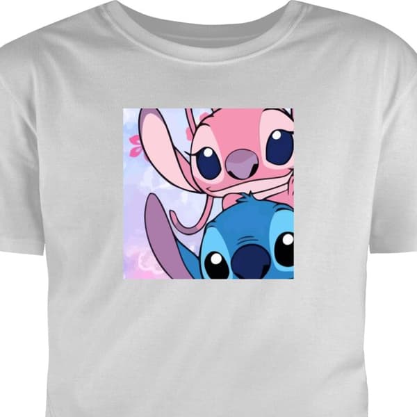 T-shirt til Børn | Klassisk Børne T-shirt Stitch & Angel