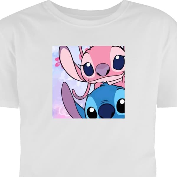 T-shirt til Børn | Klassisk Børne T-shirt Stitch & Angel