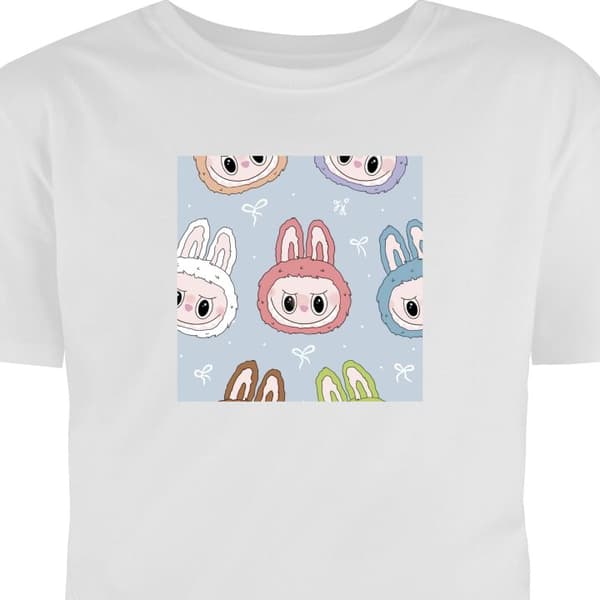 Vuxen-T-shirt | Bekväm T-shirt för Vuxna Pastel Labubu