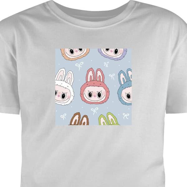 Vuxen-T-shirt | Bekväm T-shirt för Vuxna Pastel Labubu