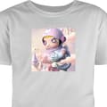 Miniatyrbild 1 av 4: Vuxen-T-shirt | Bekväm T-shirt för Vuxna Mega Space Molly Care Bears Series - Share Bear Edition