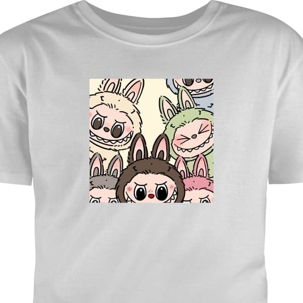 Voksen-T-skjorte | Komfortabel T-skjorte for Voksne Labubu Pastel Collection