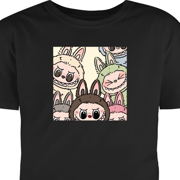 Voksen-T-skjorte | Komfortabel T-skjorte for Voksne Labubu Pastel Collection